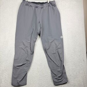 Novara Mens Gray Athletic Track Pants XL Zipper Leg Pockets